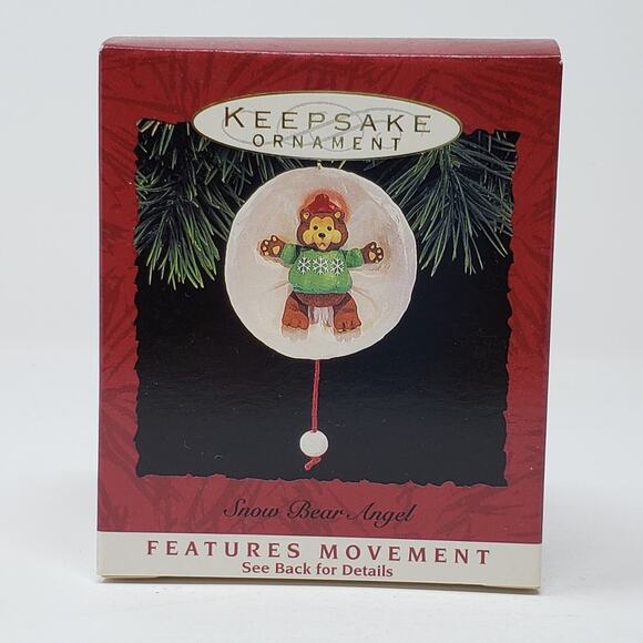 1993 Hallmark Snow Bear Angel Handcrafted Keepsake Holiday Christmas Ornament. - Picture 1 of 5